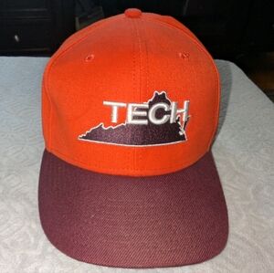 NWOT VA Tech Hokies Fitted Era Orange and Maroon 59FIFTY Cap